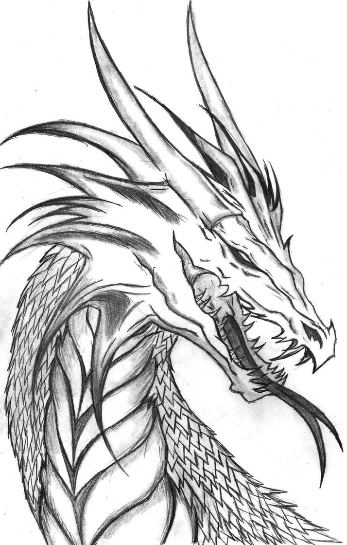 Dragon Face Coloring Page