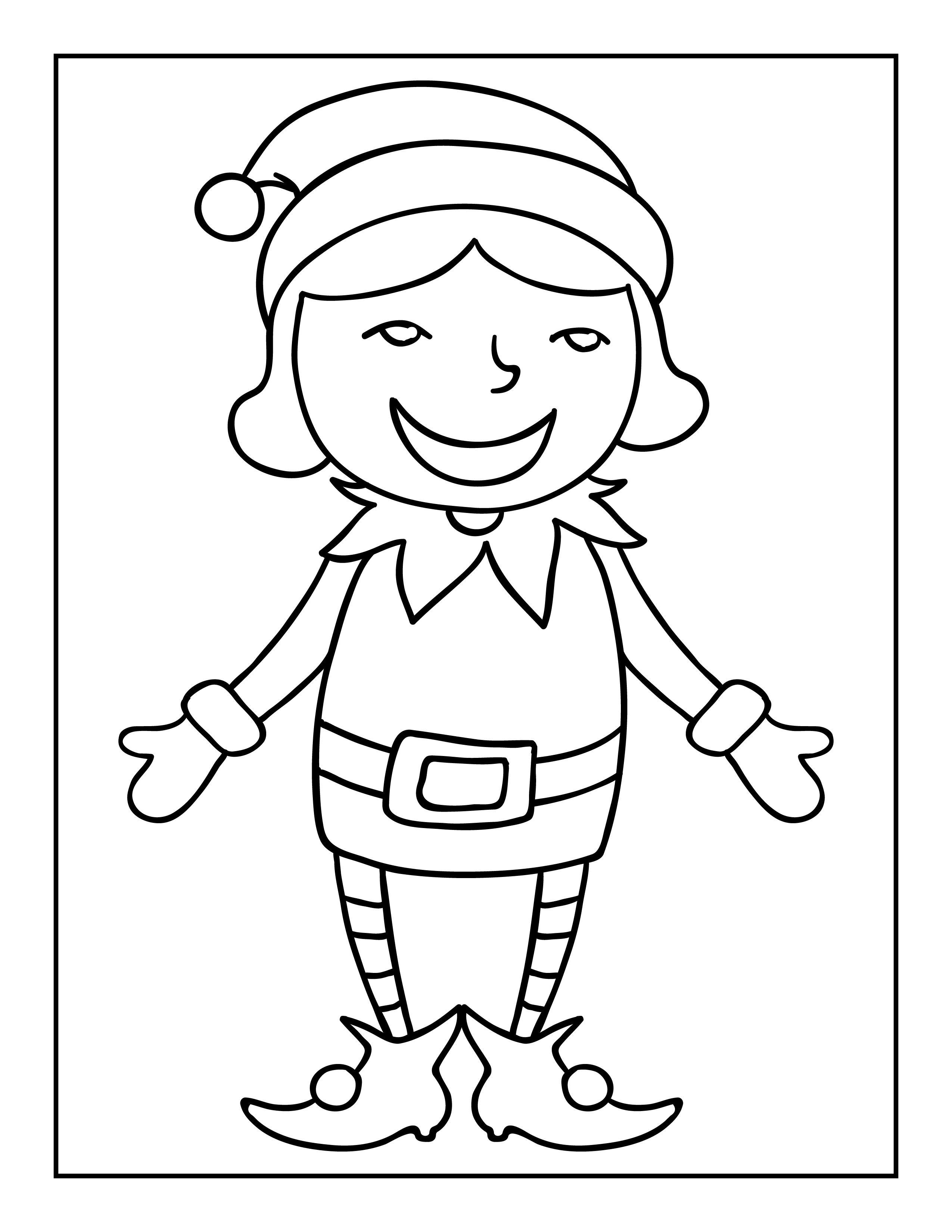 20 Elf Coloring Pages, Christmas Elves: North Pole Christmas