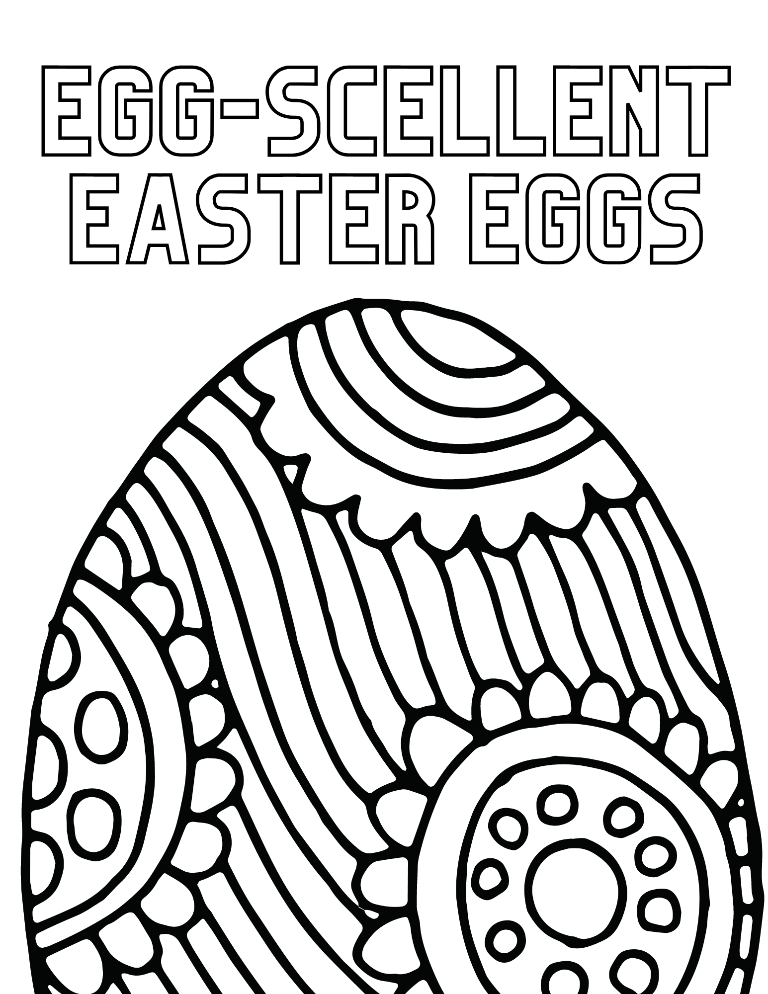 Egg-scellent Easter Egg Coloring Pages for Kids and Adults