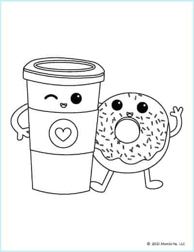 11 Free Printable Donut Coloring Pages | Mombrite