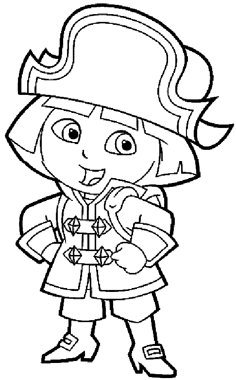 Coloring hacker Dora picture