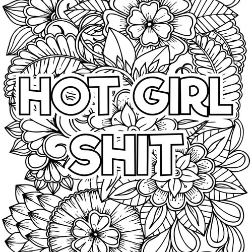 Adult Curse Words Coloring Page Adult Coloring Page - Coloring Nation