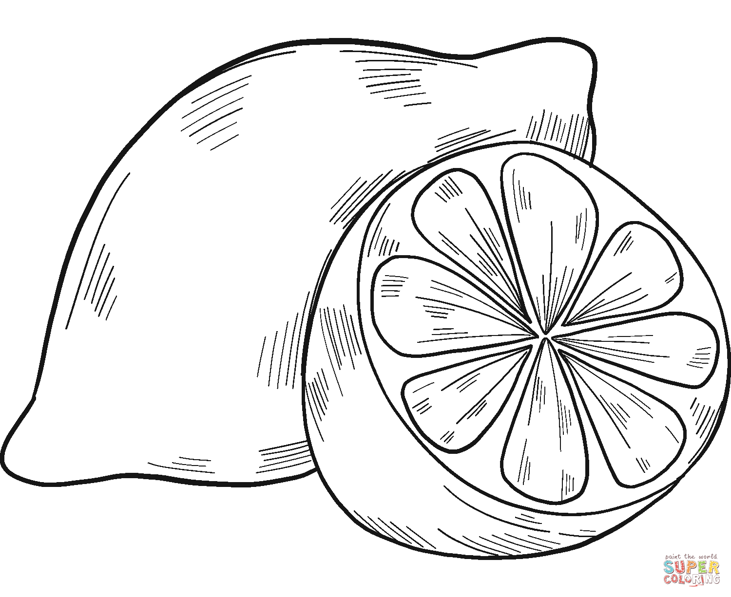 Lemons coloring page | Free Printable Coloring Pages