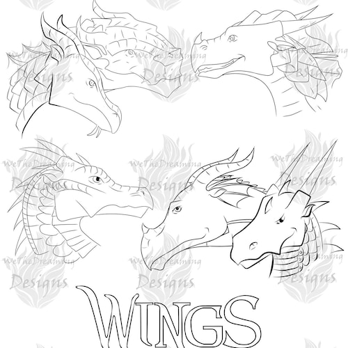 Wings of Fire DRAGONETS OF DESTINY Printable Coloring Page - Etsy