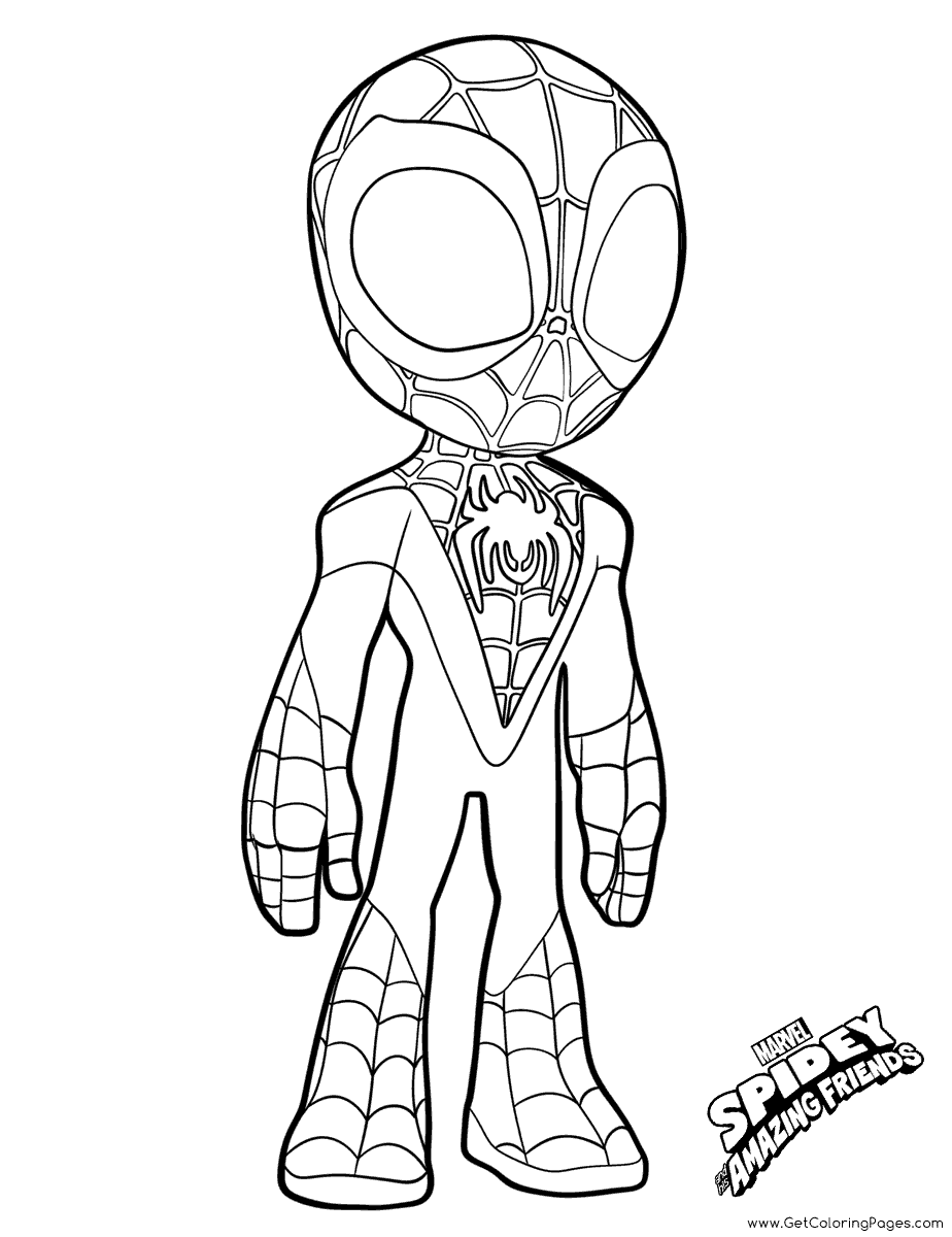 Miles Morales Spin Spider-Man Coloring Pages - Get Coloring Pages