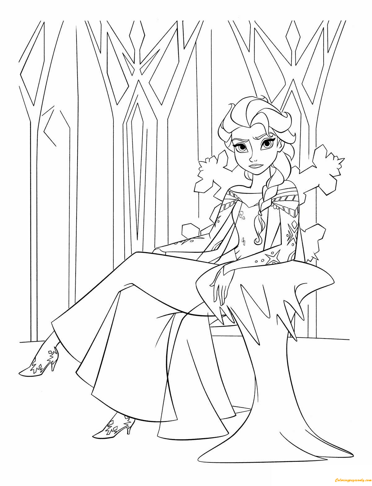 Queen Elsa Of Arendelle Coloring Pages - Cartoons Coloring Pages - Free  Printable Coloring Pages Online