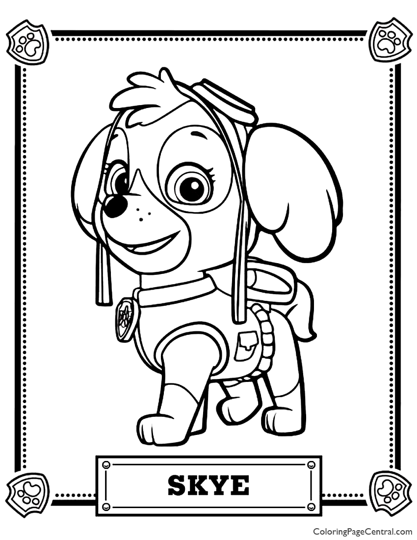 Paw Patrol Halloween Coloring Pages Skye Page Central Sheet Printable For  Kids – Approachingtheelephant