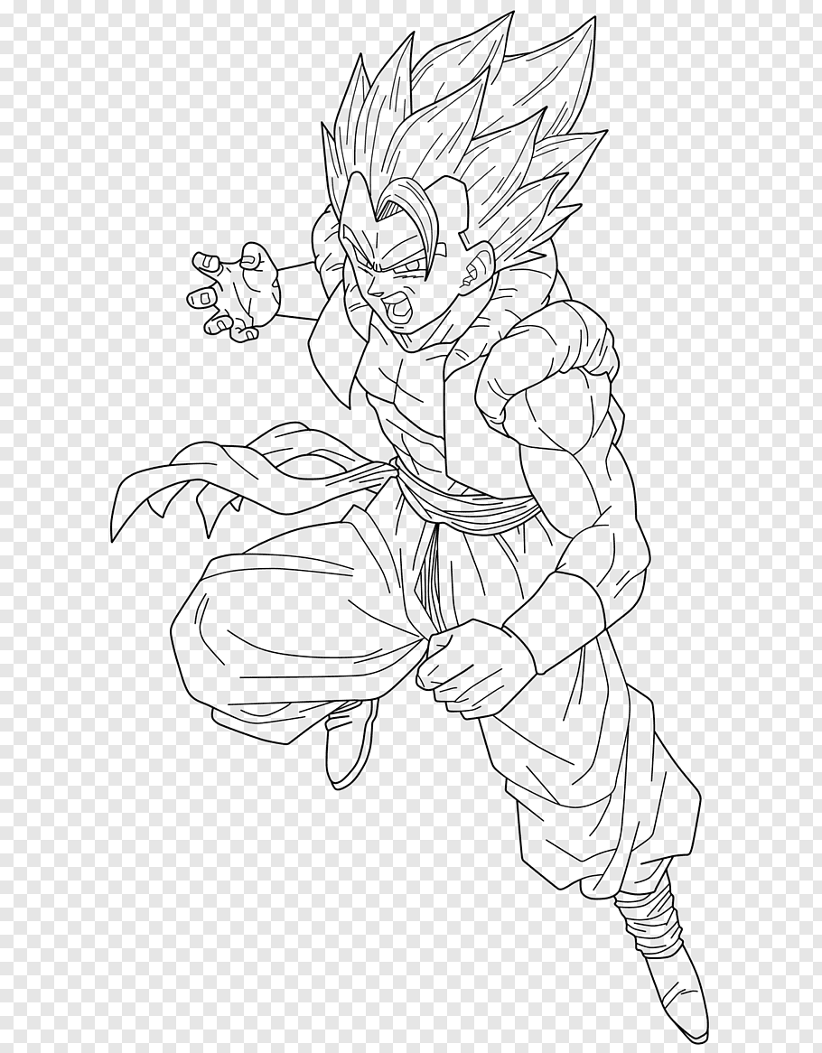 Goku Vegeta Line art Dragon Coloring Pages Frieza, goku PNG | PNGWave