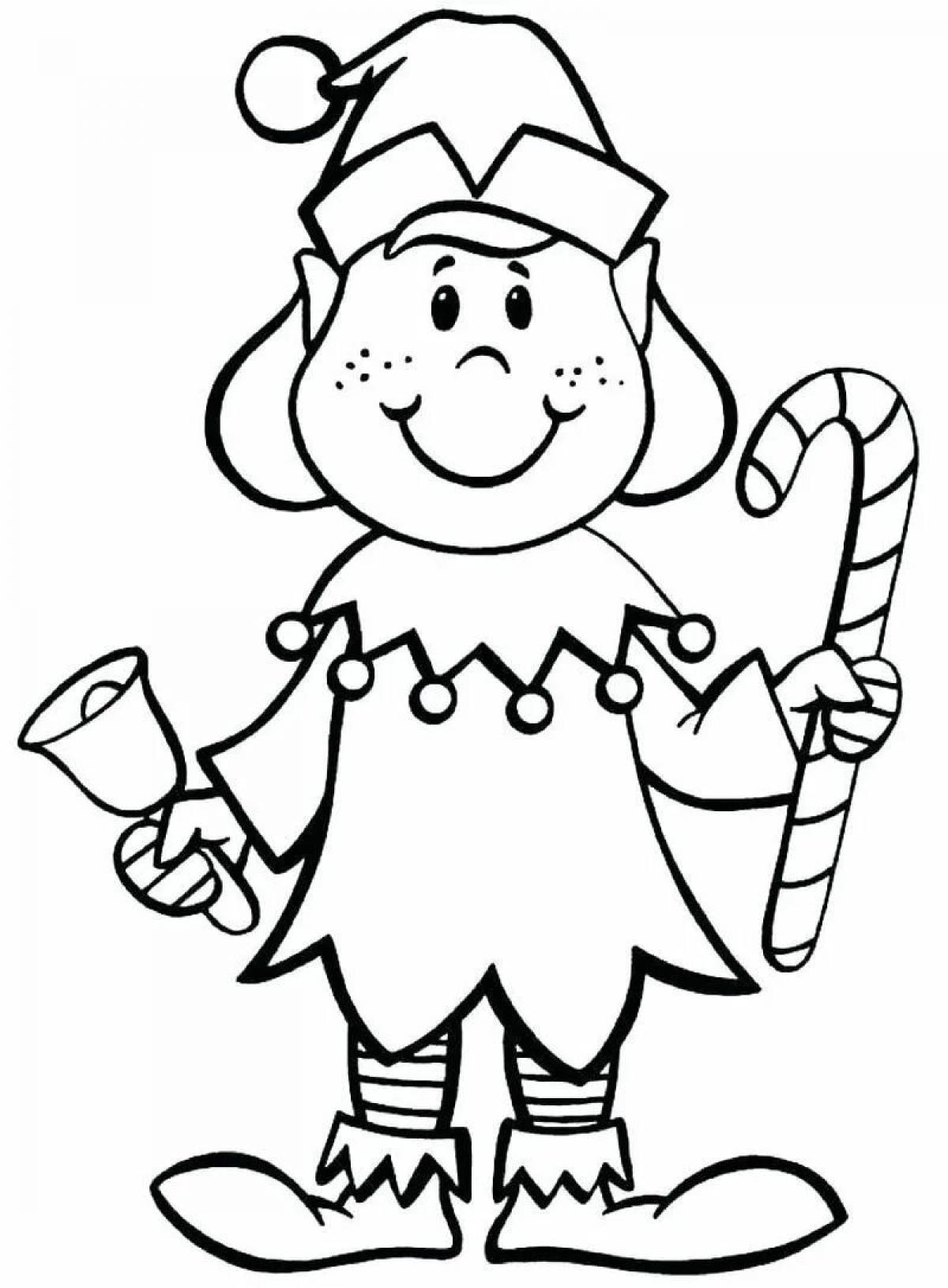 Christmas Elf Coloring Page Christmas Elf Coloring Pages ...