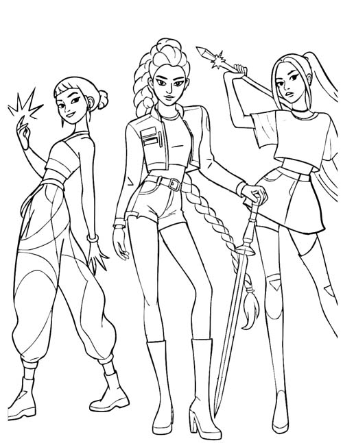 K-Pop Demon Hunters Coloring Pages