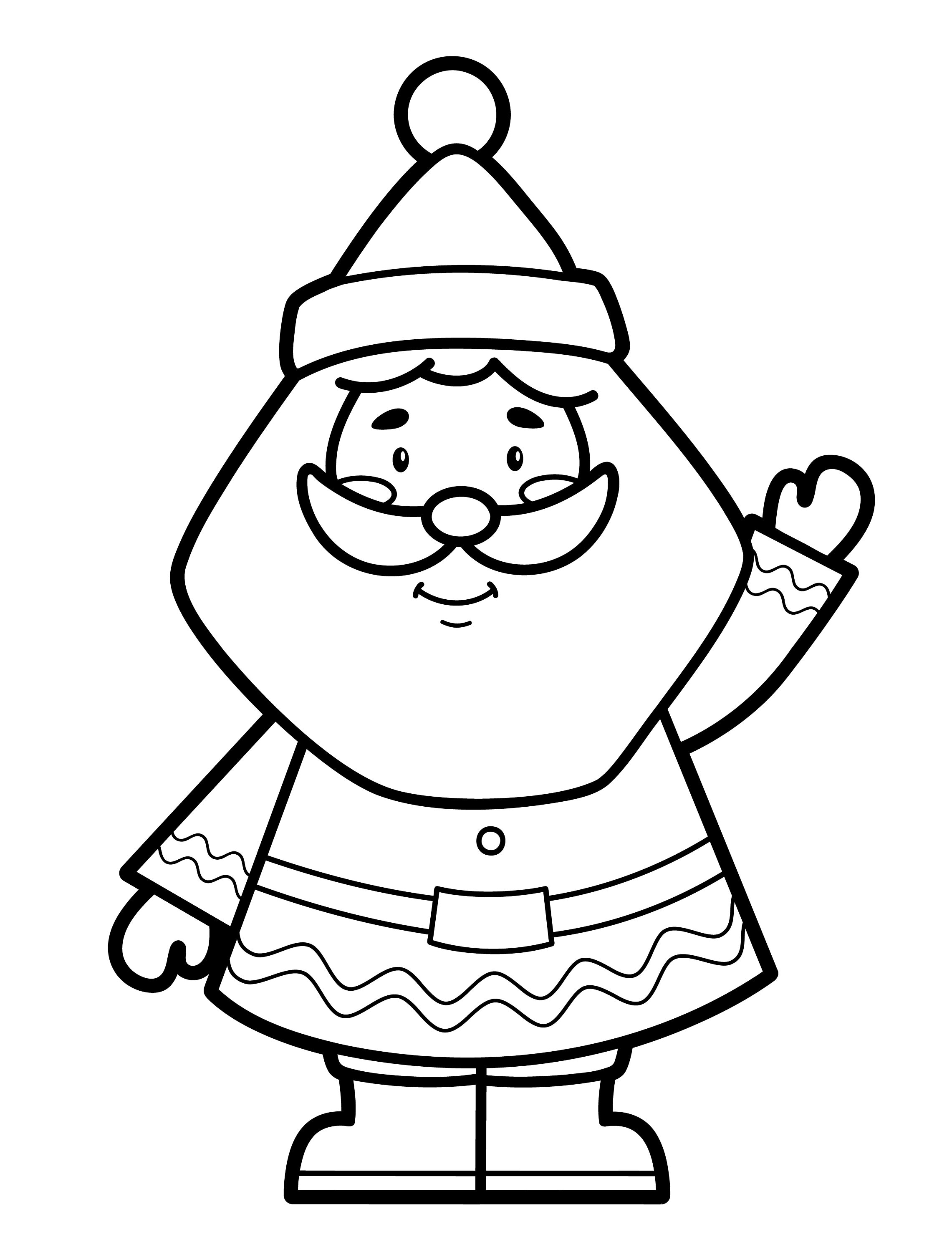 Easy Cute Christmas Coloring Book 10 Pages for Kids - Etsy