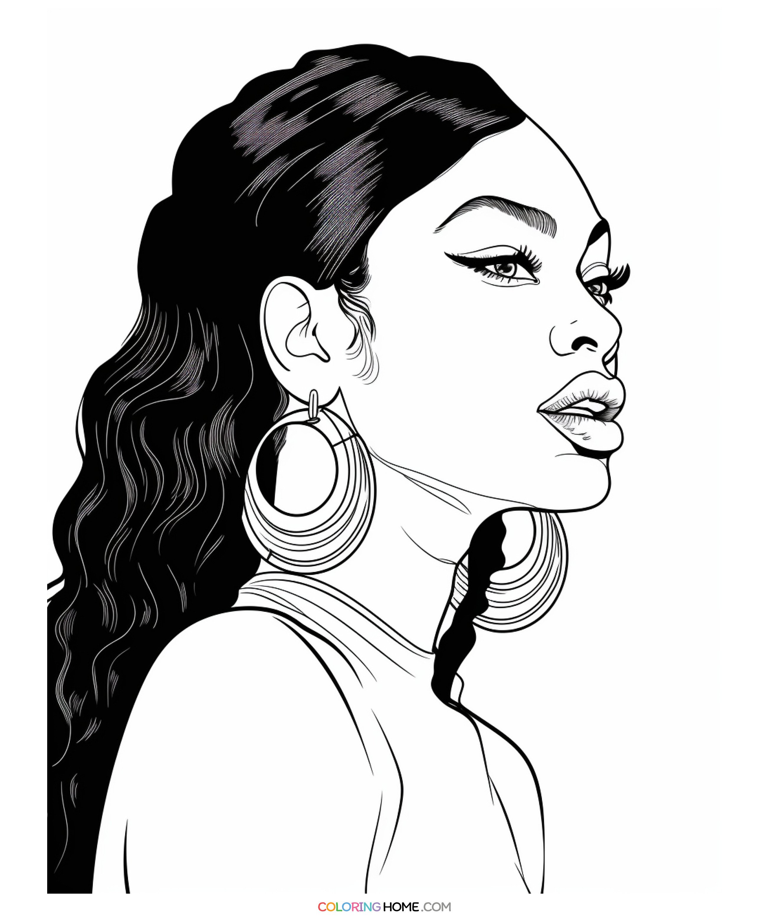 Megan Thee Stallion coloring page