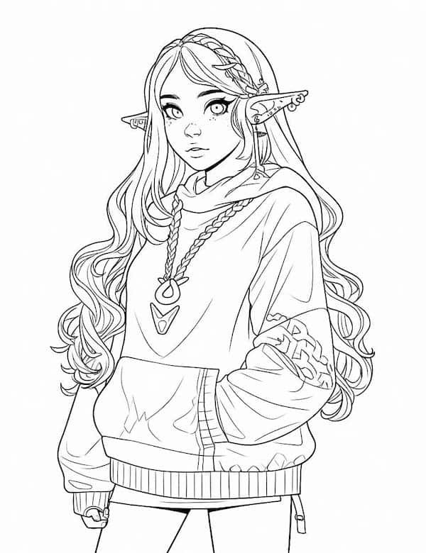 38 Stunning Elf Coloring Pages For Kids ...