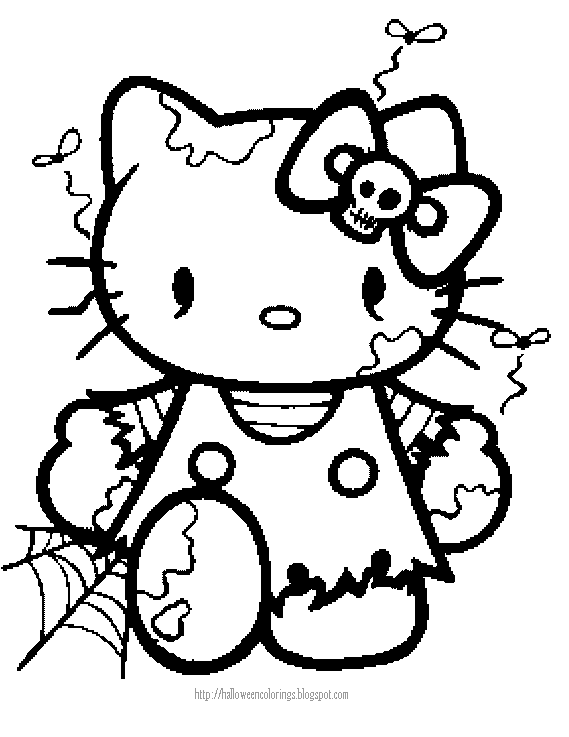 HELLO KITTY HALLOWEEN COLORING | Hello kitty colouring pages, Hello kitty  coloring, Kitty coloring