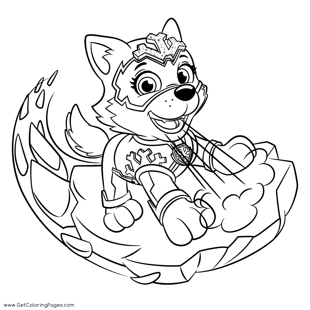 Mighty Pups Everest Coloring Pages - Paw Patrol Mighty Pups Coloring Pages  - Coloring Pages For Kids And Adults