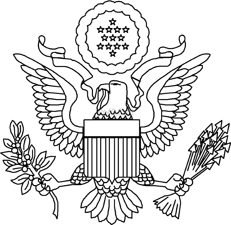 Coloring Book: Seal of the President of the United States Coloring 