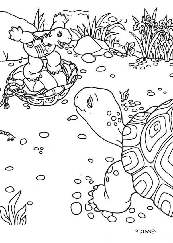 FRANKLIN coloring pages - Franklin with his mom
