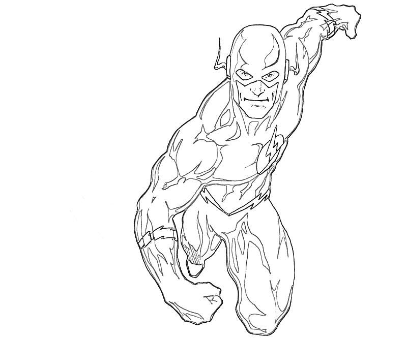 super hero flash Colouring Pages