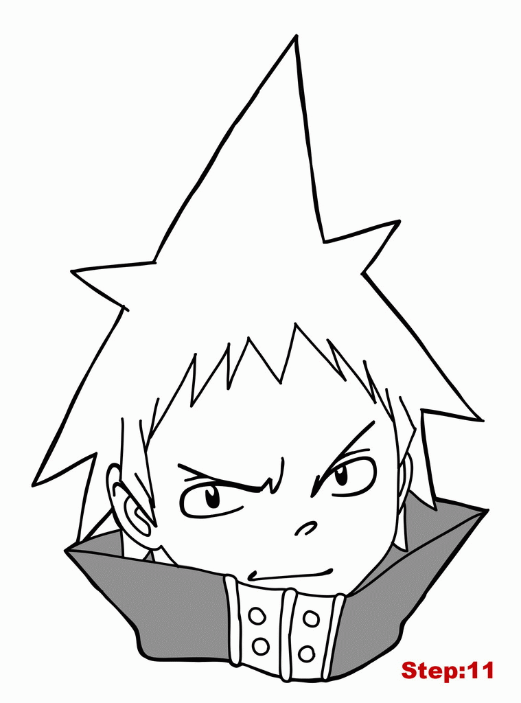 How to Draw Black Star from Soul Eater | how to draw manga 3d