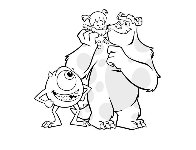 Monsters inc Coloring Pages - Coloringpages1001.