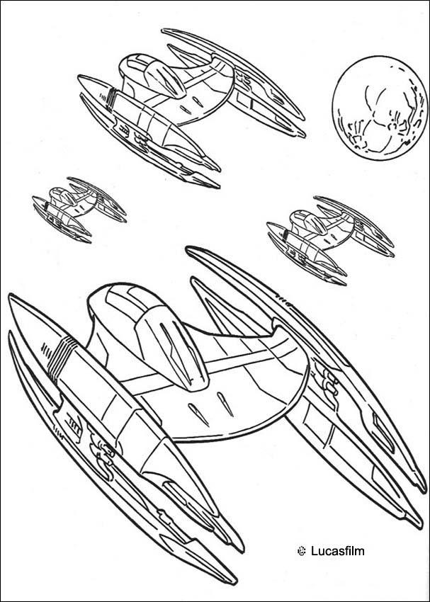 STAR WARS SPACESHIP coloring pages - Spaceship of Anakin