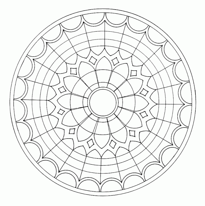 Stained Glass Window Coloring Page | Templates