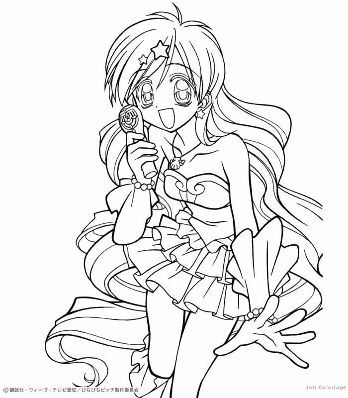 Mermaid Melody Coloring Pages Hanon | Coloring Pages For Kids