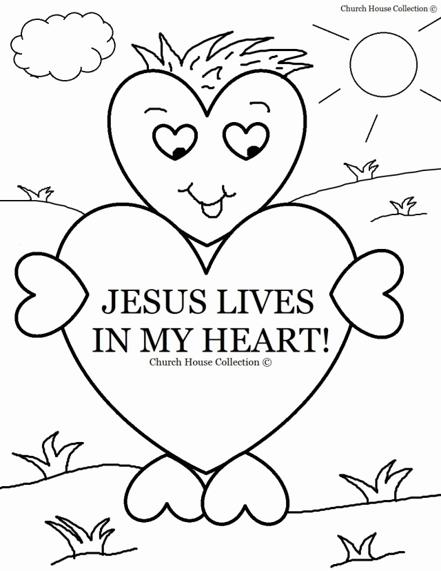 Valentine 27s Day Heart Jesus 270462 Heart Color Page