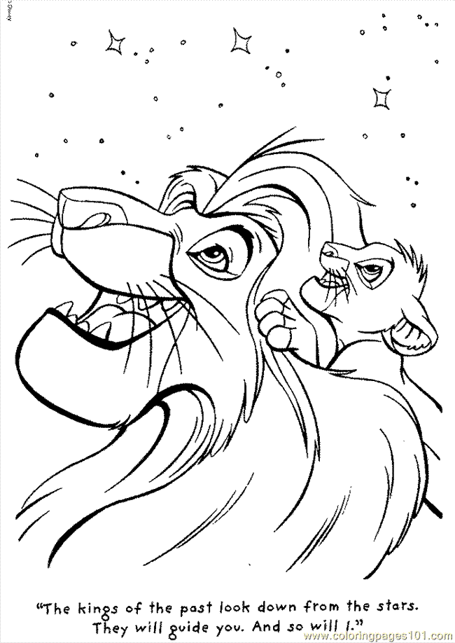 Coloring Pages Lion 07 (Cartoons > The Lion King) - free printable 