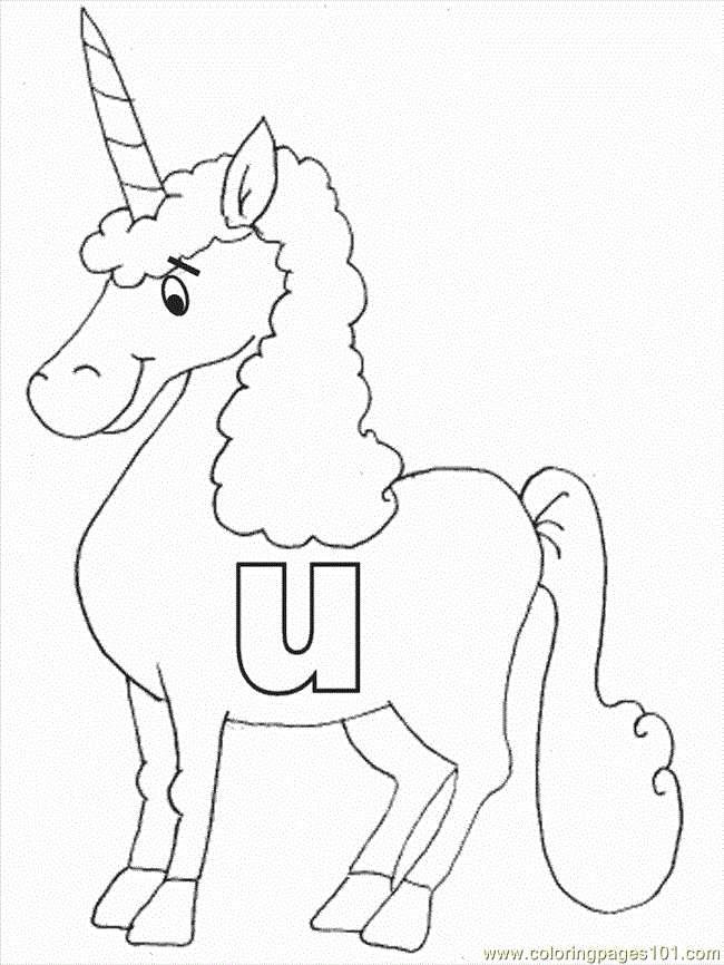 Coloring Pages U Coloring Pages (Education > Alphabets) - free 