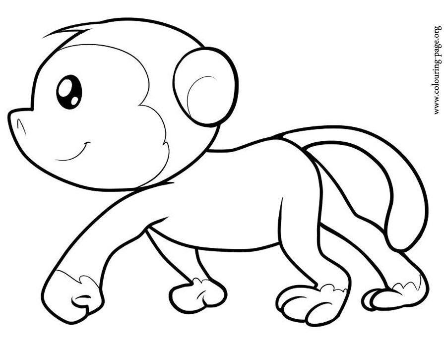 Free Coloring Pages Of Monkeys 221 | Free Printable Coloring Pages