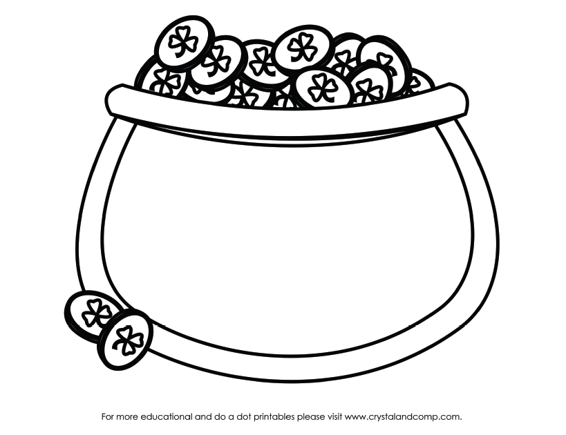 Rainbow Pot Of Gold Coloring Page | Clipart Panda - Free Clipart 