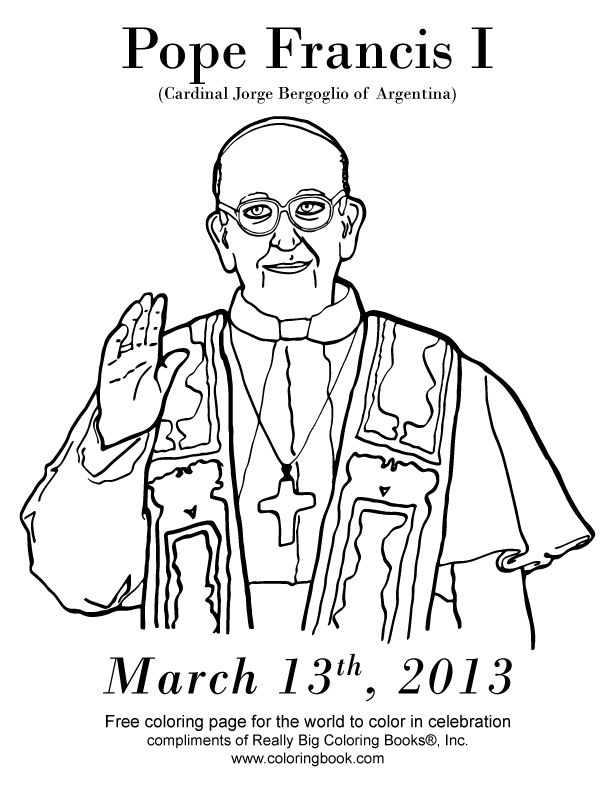 Coloring Books | Free Online Coloring Pages Pope Francis I