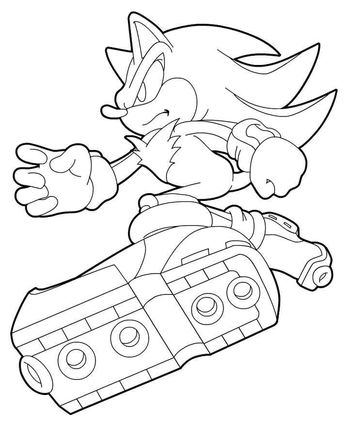 shadow the hedgehog coloring pages - Clip Art Library