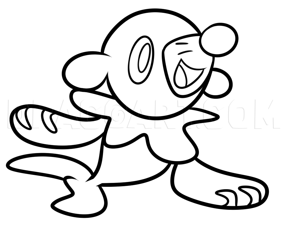 How to Draw Popplio, Coloring Page, Trace Drawing