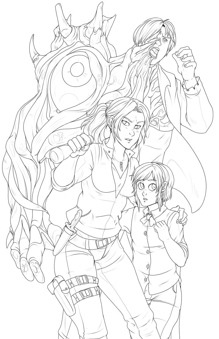 Characters from Resident Evil Coloring Page - Free Printable Coloring Pages  for Kids