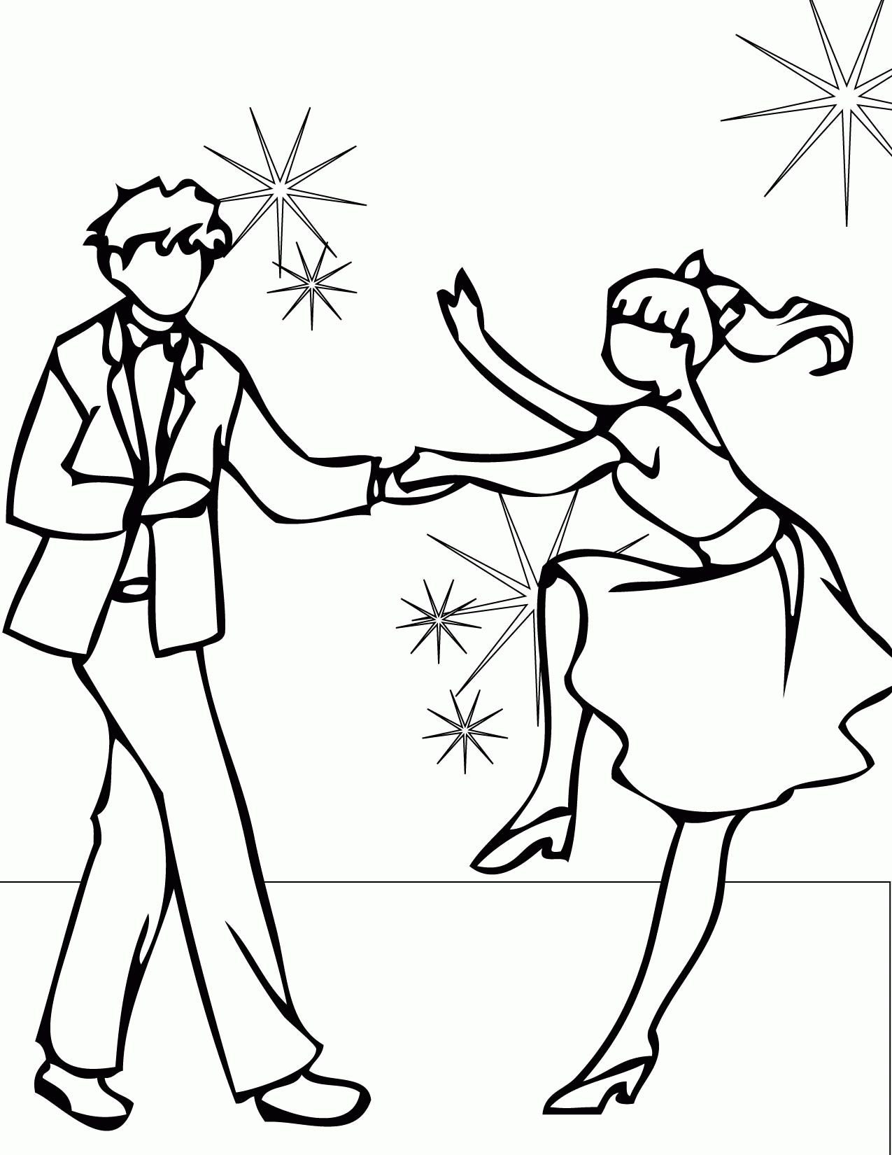 Dance For Kids - Coloring Pages for Kids and for Adults