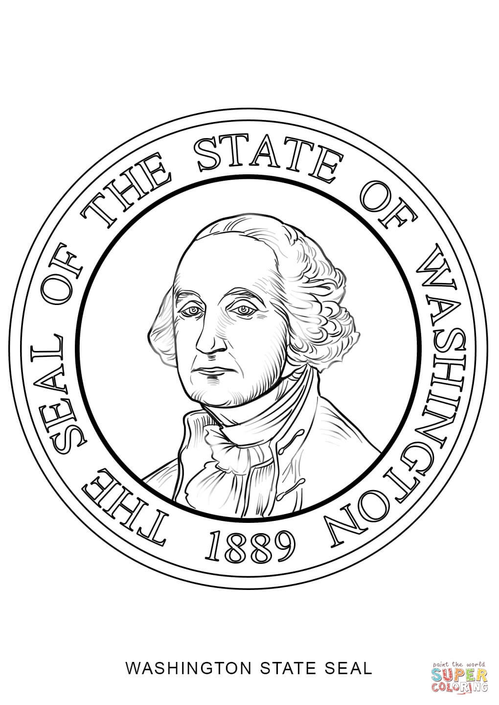 Washington State Seal coloring page | Free Printable Coloring Pages
