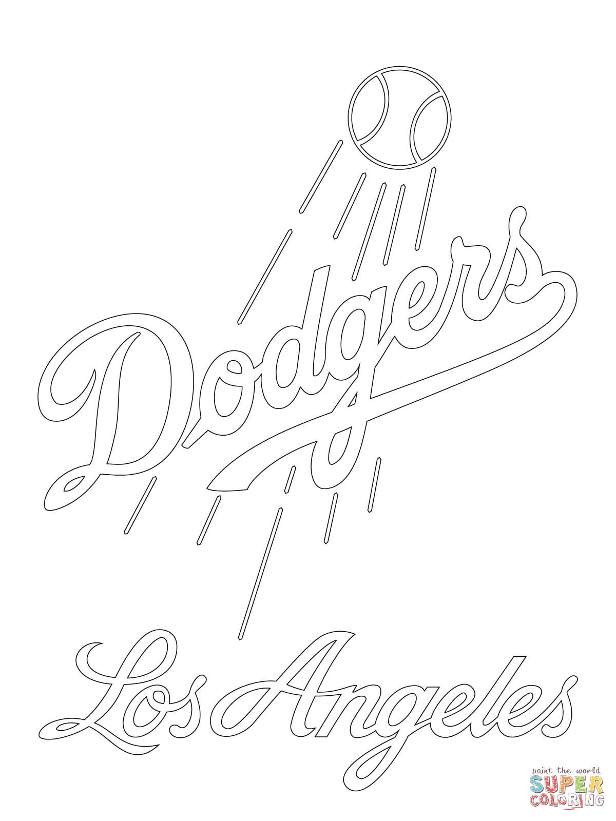 10 Pics of Los Angeles Coloring Pages - Dodgers Logo Coloring ...