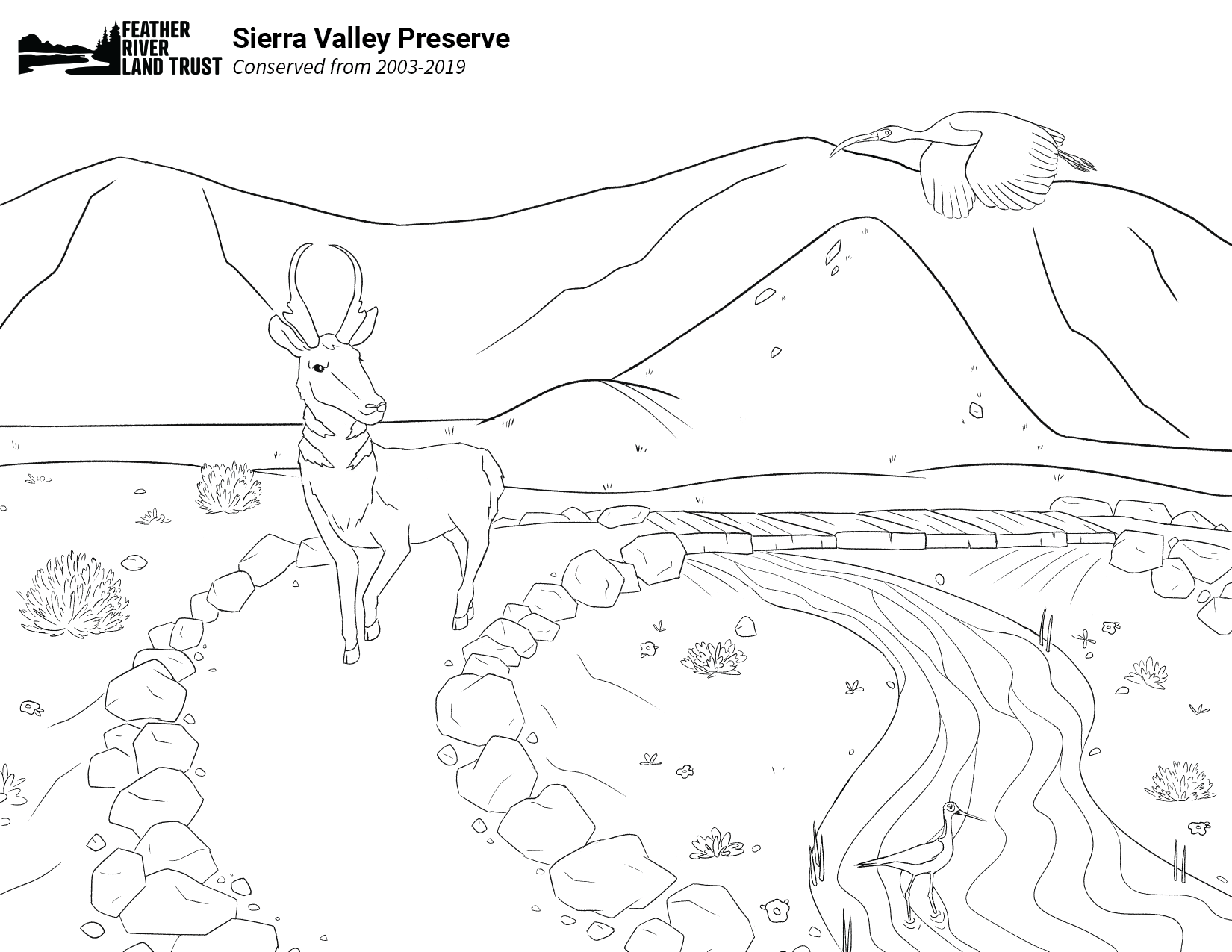 FRLT Preserve Coloring Pages - Feather River Land Trust