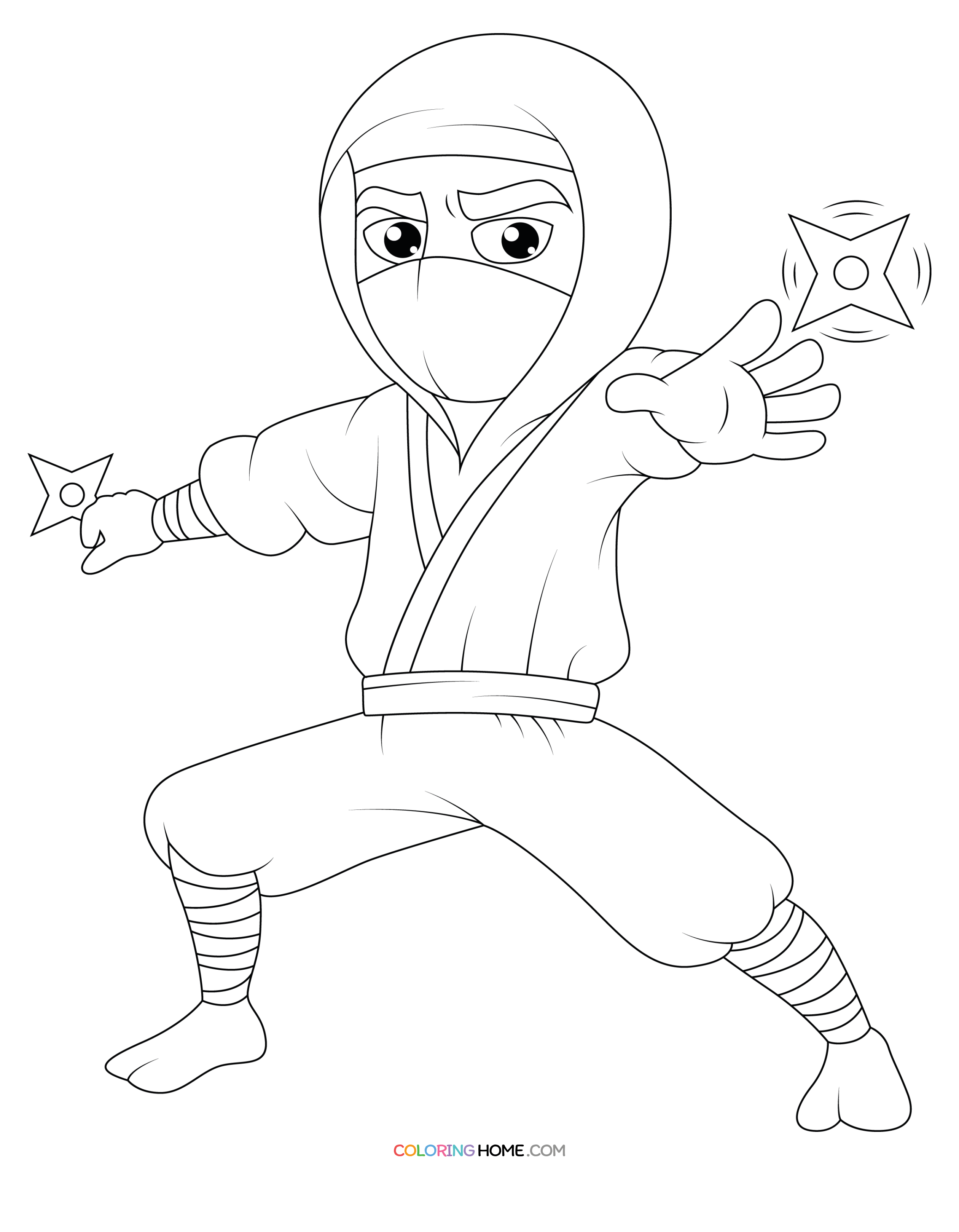 Ninja star coloring page