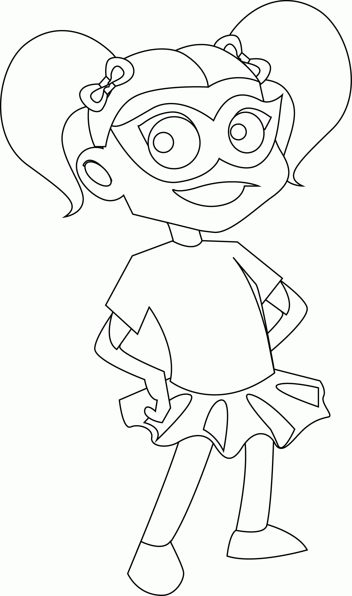 Superhero Girl Kid Children Child Coloring Page | Wecoloringpage