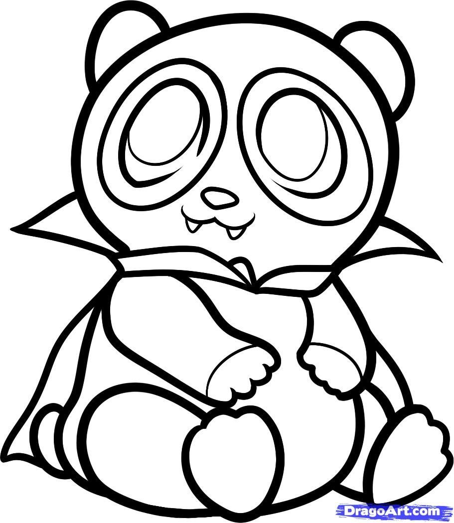 Cute Panda Coloring Pages Page 1