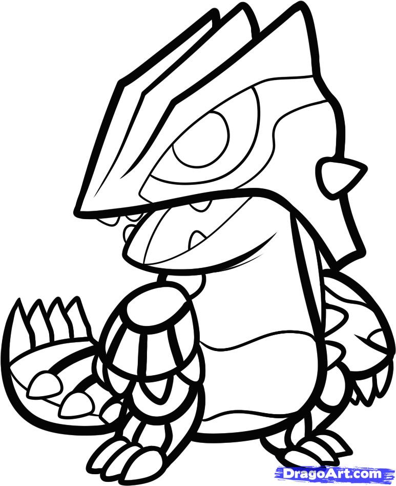 Pokemon Coloring Pages Groudon 