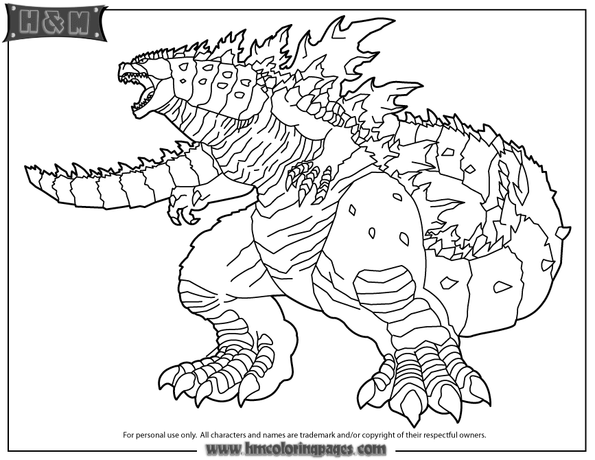 How to Color Godzilla Coloring Sheets - Pa-g.co