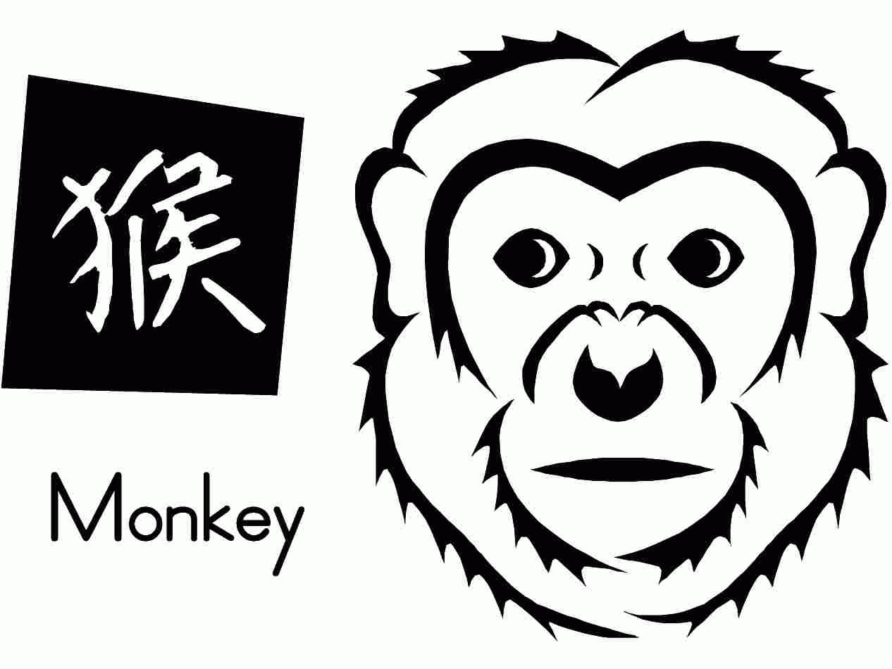 9 Pics of Chinese New Year 2016 Monkey Coloring Page - Chinese New ...