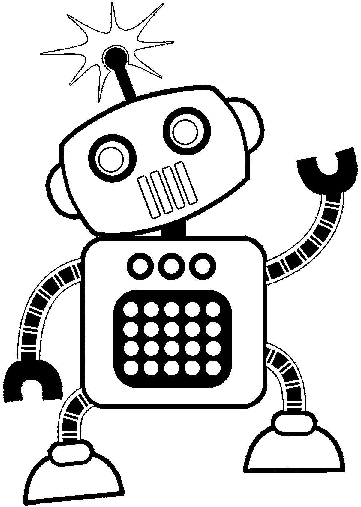 Robot Coloring Pages | Wecoloringpage