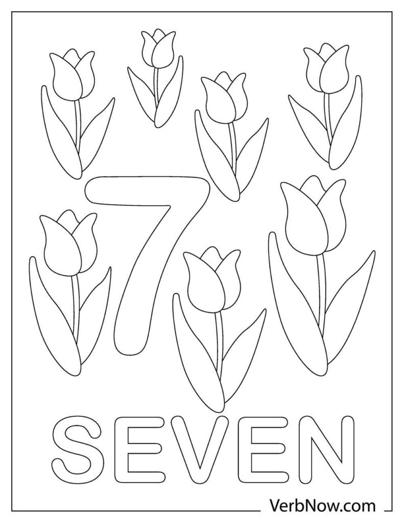 Free NUMBER Coloring Pages & Book for Download (Printable PDF) - VerbNow