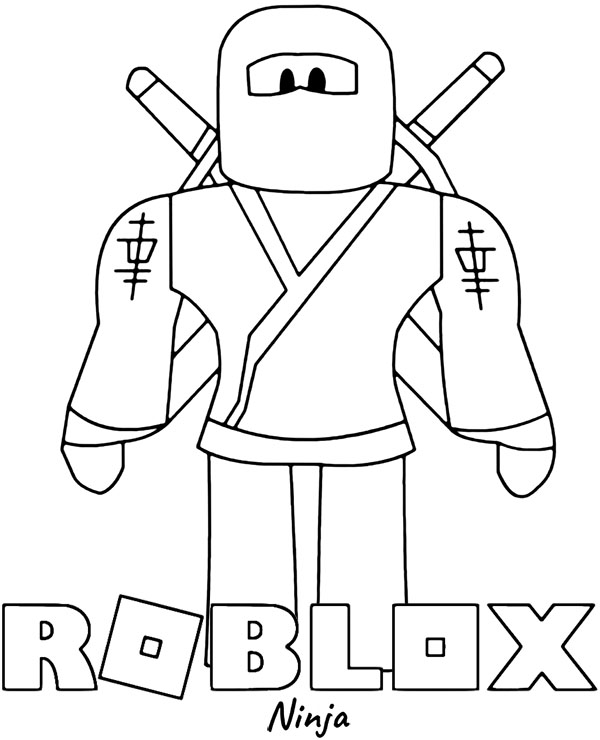 Roblox ninja coloring page sheet ...