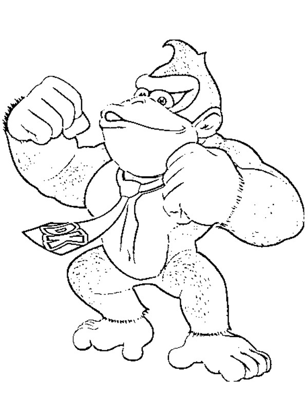 Donkey Kong Coloring Page - Funny Coloring Pages